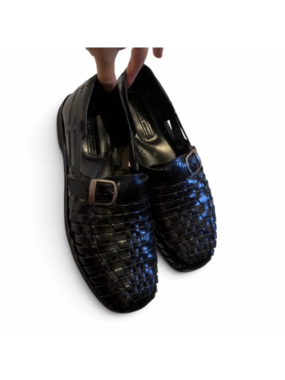 Stacy Adams Woven 100% Leather Fisherman Shoes Men’s 13  Bottega Veneta–inspired